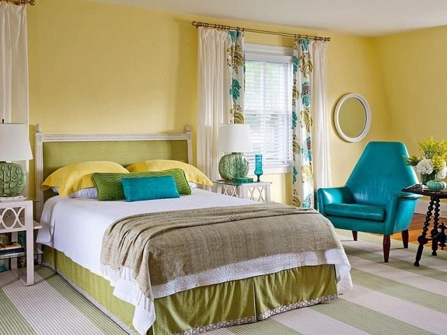 رنگ زرد برای اتاق خواب بزرگسالان