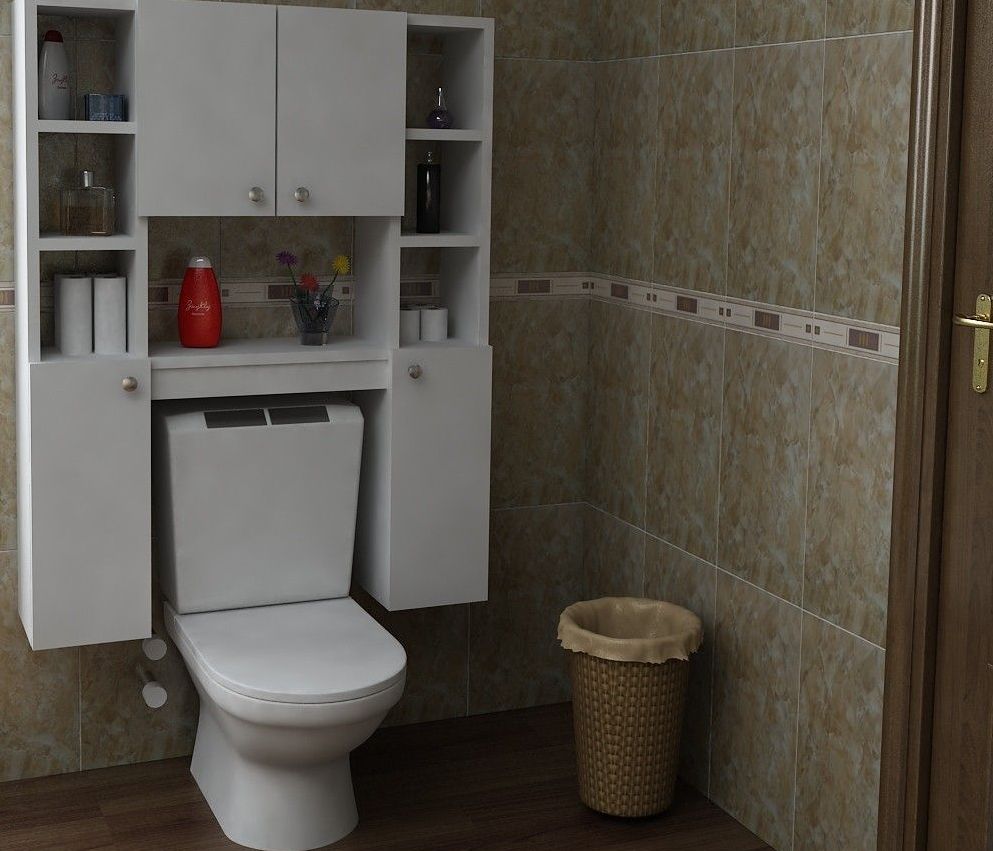  برای دکوراسیون داخلی حمام از فضای خالی توالت فرنگی استفاده کنید
