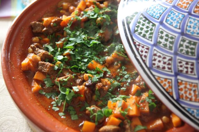طرز تهیه خورش تجین یا طاجین مراکشی به روش رستورانی با گوشت یا مرغ