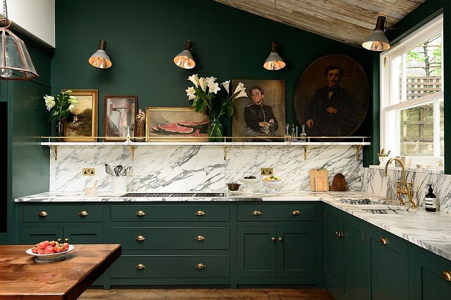 رنگ سبز ترند 2021برای کابینت آشپزخانه