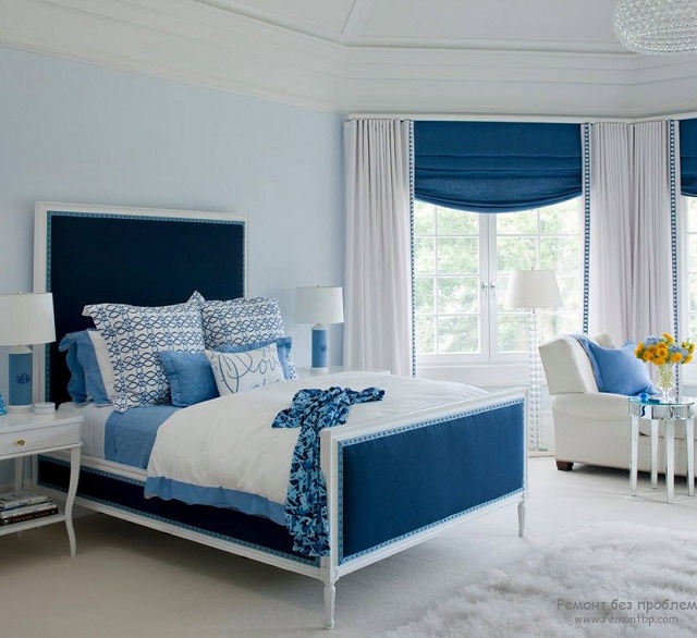 رنگ آبی در طراحی دکوراسیون اتاق خواب