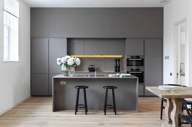 حذف رنگ خاکستری خنک در جدیدترین ترندهای طراحی آشپزخانه