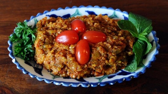 طرز تهیه میرزا قاسمی بدون تخم مرغ