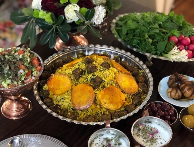 دستور پخت کلم پلو شیرازی اصلی مجلسی