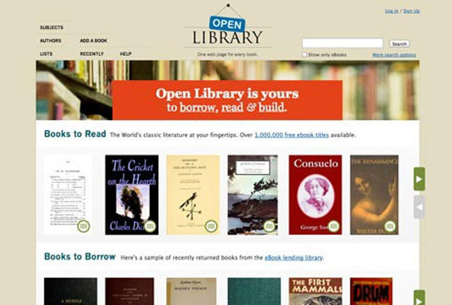 Open Library، گنجینه ای از کتاب های دیجیتال متشکل از ۱،۵ میلیون کتاب رایگان
