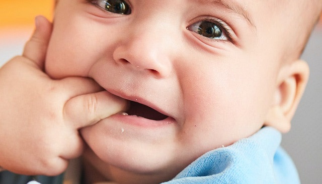 قرمزی و تورم لثه ها از علائم رویش دندان در نوزاد