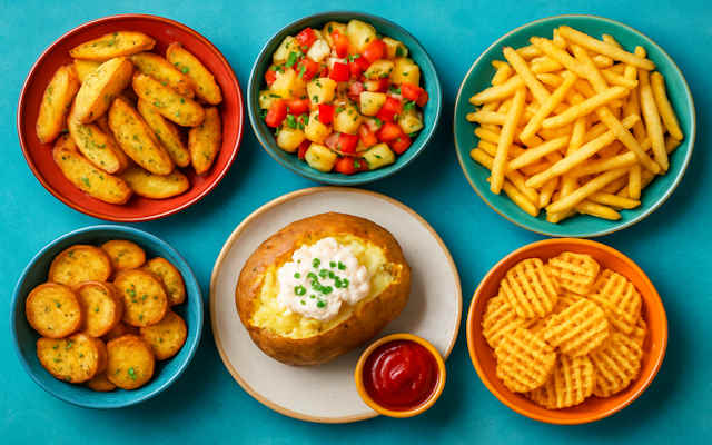 لیست انواع غذا با سیب زمینی