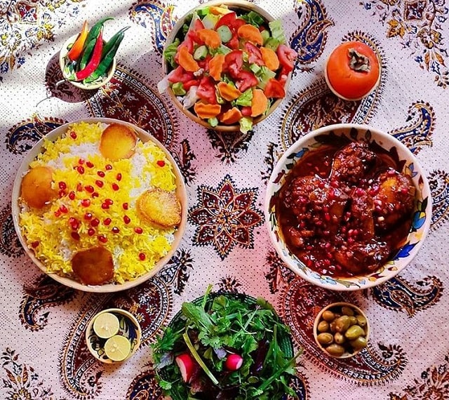 رسم غذای شب یلدا در مازندران