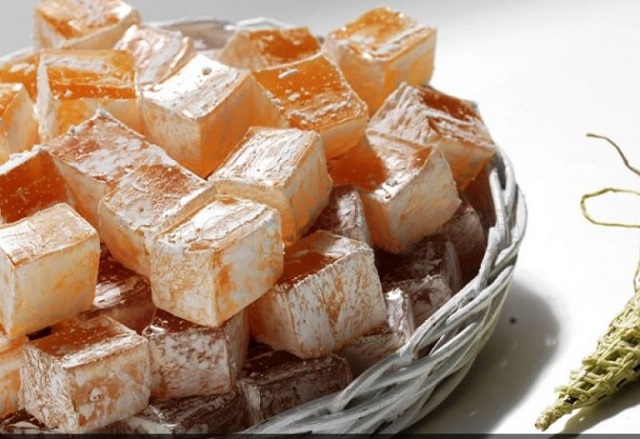 انواع لوکوم انار و پرتقال برای دسر شب یلدا