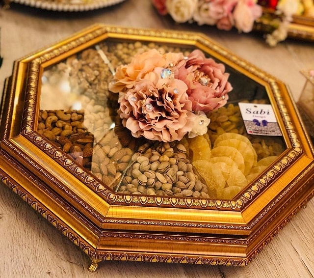 ایده تزیین آجیل عید عروس با ظروف زیبا