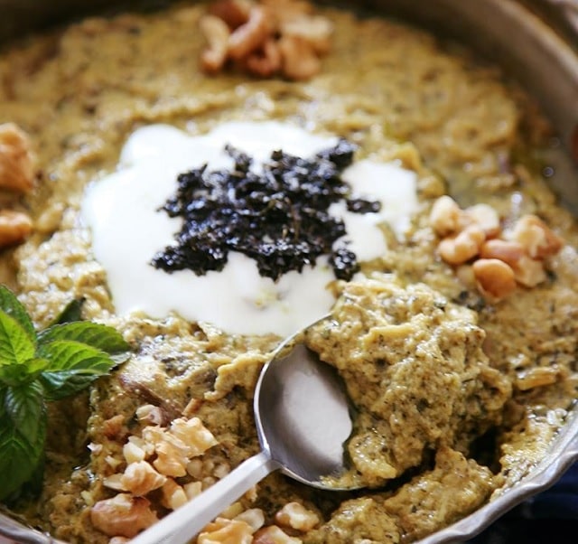 طرز تهیه کشک بادمجان رژیمی با بادمجان کبابی