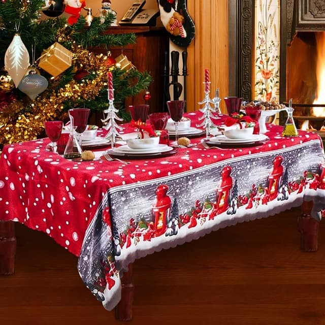 استفاده از رومیزی با طرح کریسمس