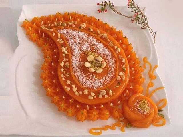 حلوای هویج با نشاسته حلوای هویج با نشاسته