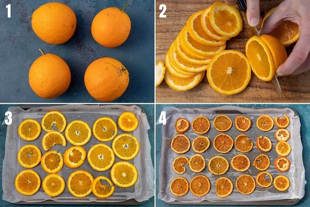 طرز تهیه چیپس پرتقال در فر