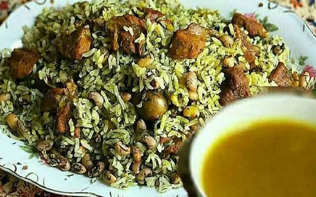 طرز تهیه انواع دسر و غذای شیرازی، لوبیا پلو شیرازی