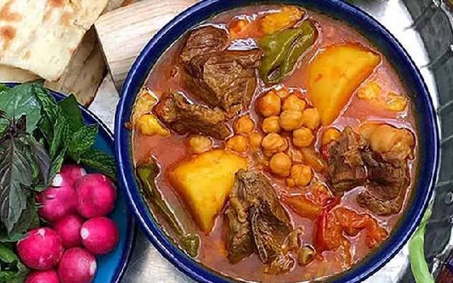 ظرز تهیه انواع دسر و غذای شیرازی، آبگوشت یخنی نخود