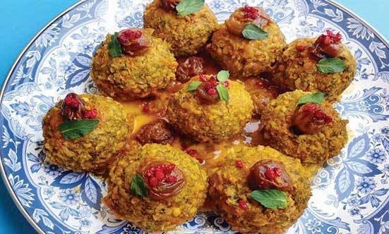 مراحل طرز تهیه کوفته برنجی خرمایی