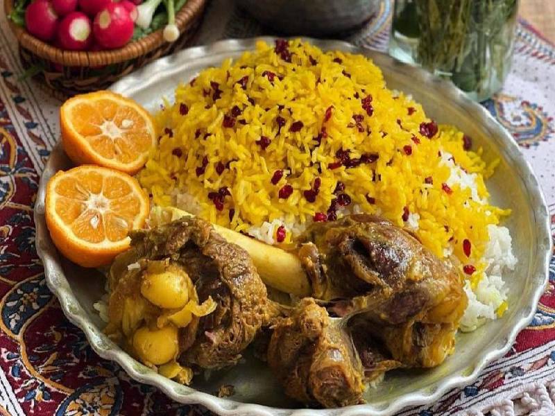زرشک پلو با ماهیچه