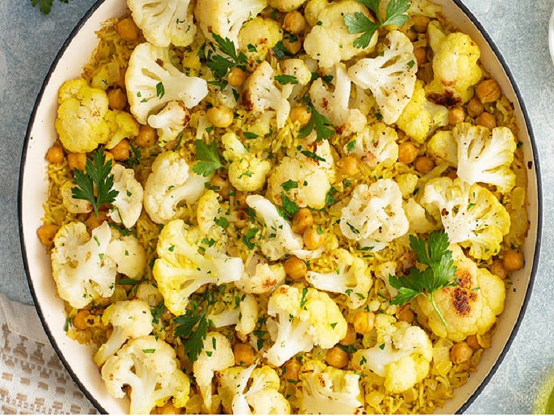 طرز تهیه گل کلم پلو