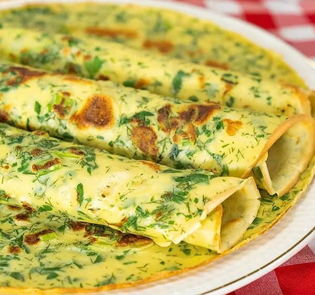 مراحل طرز تهیه کرپ سبزیجات ساده
