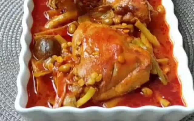 مراحل طرز تهیه خوراک کنگر با مرغ