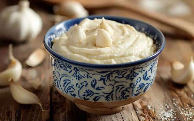 مراحل طرز تهیه توم (سس سیر لبنانی)