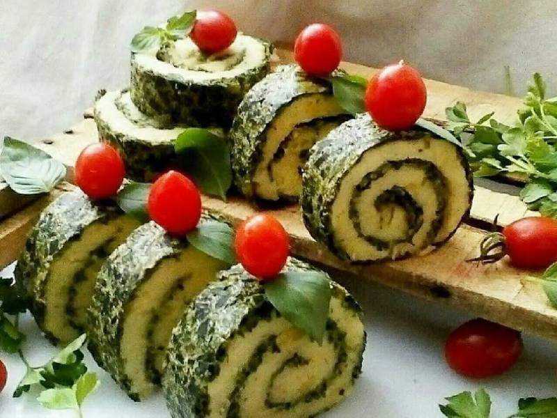 طرز تهیه رولت کوکو سبزی