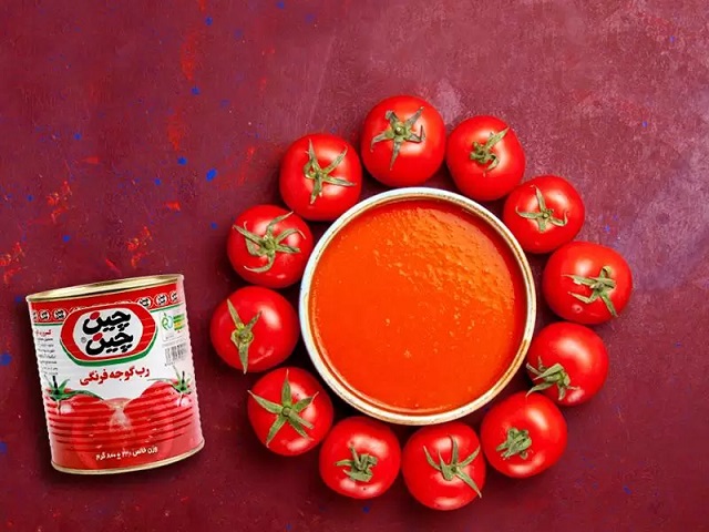 رب گوجه‌فرنگی قوطی فلزی چین‌چین