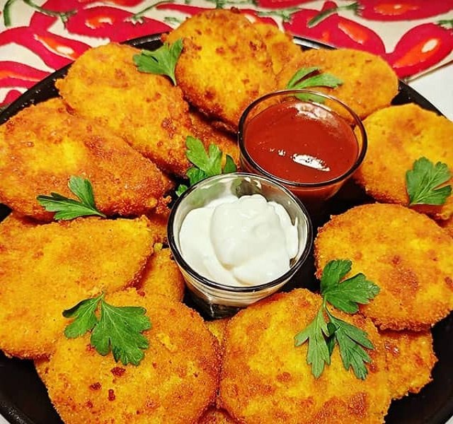 ناگت سیب زمینی خانگی