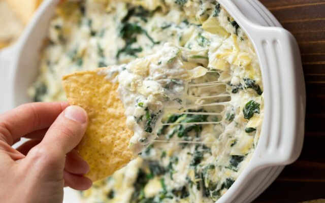 دیپ مرغ و اسفناج پنیری | انواع عصرانه