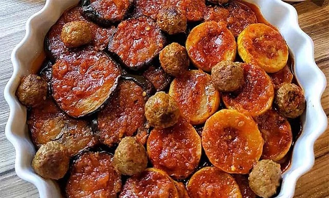 مراحل طرز تهیه یتیمچه ترکی با گوشت