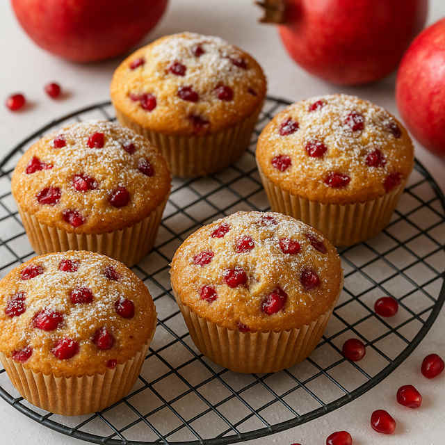 طرز تهیه مافین انار وانیلی در یک نگاه طرز تهیه مافین انار وانیلی در یک نگاه