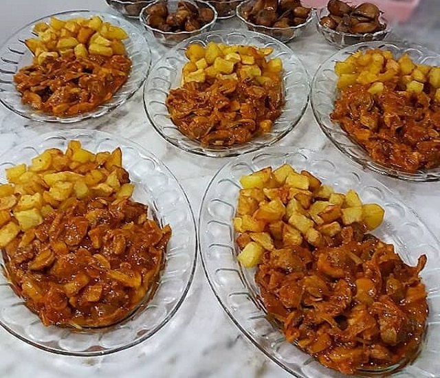 مراحل طرز تهیه خوراک سنگدان مرغ خوشمزه