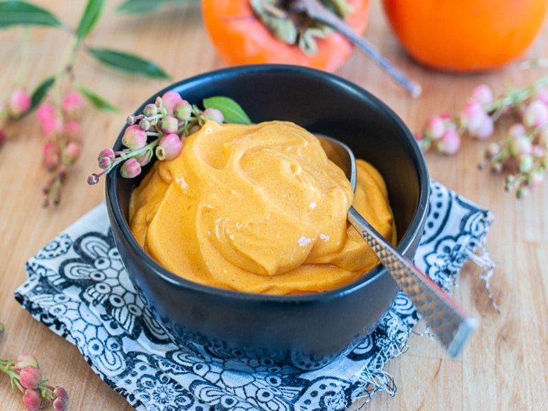 طرز تهیه بستنی خرمالو اسکوپی بدون دستگاه و بدون ثعلب + 12 نکته مهم