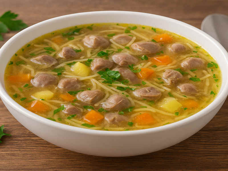 طرز تهیه سوپ سنگدان مرغ
