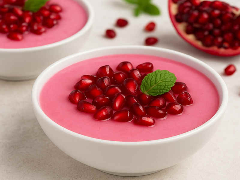 طرز تهیه فرنی انار