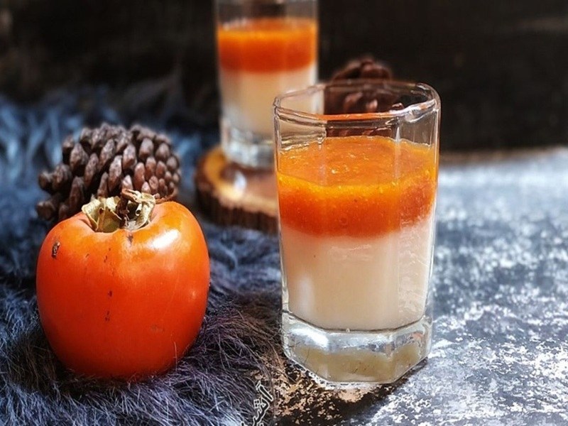 طرز تهیه فرنی خرمالو + چیکار کنم رنگ فرنی خرمالو طلایی بشه؟