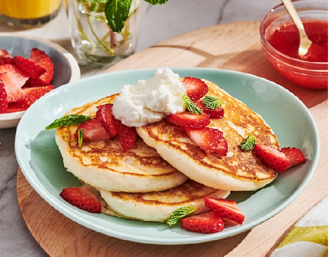 طرز تهیه پنکیک پنیری با پنیر ورقه ای 