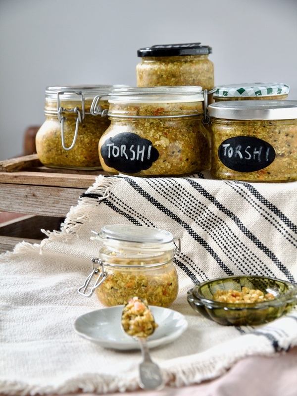 طرز تهیه ترشی لیته خرمالو بدون کپک | ترکیب ادویه لیته خرمالو چیه؟