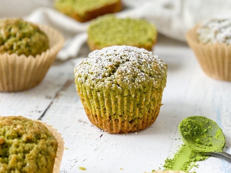 طرز تهیه مافین ماچا نرم و پف + 11 نکته تلخ و سفت نشدن مافین ماچا