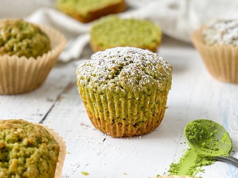 طرز تهیه مافین ماچا نرم و پف + ۱۱ نکته تلخ و سفت نشدن مافین ماچا