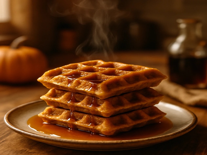 طرز تهیه وافل کدو حلوایی | روش های درست کردن وافل بدون دستگاه