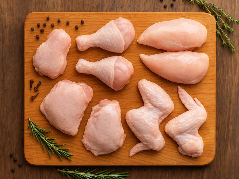 آموزش مرحله به مرحله خرد کردن و پاک کردن مرغ کبابی، خورشتی و ۸ تکه