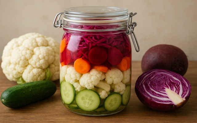 طرز تهیه ترشی تخمیری بدون سرکه در یک نگاه