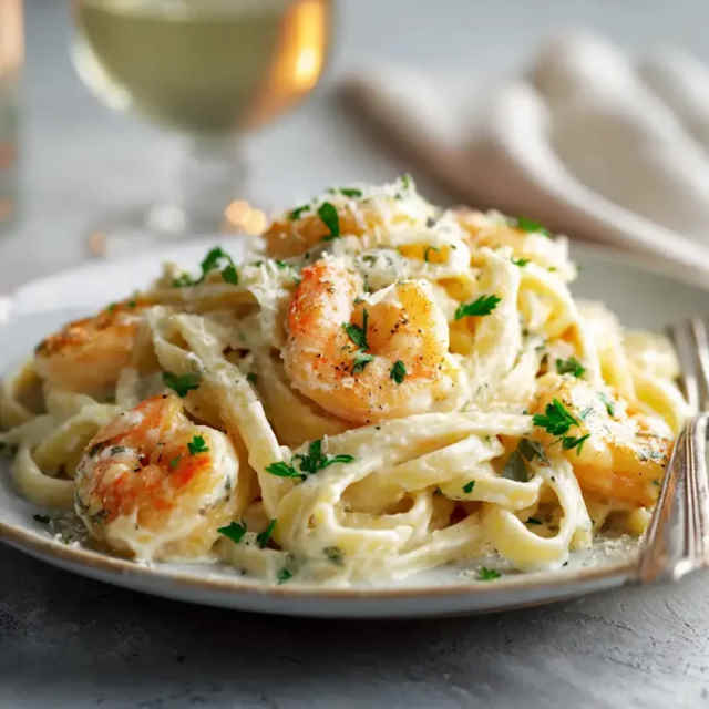 طرز تهیه ماکارونی با میگو و سس آلفردو در یک نگاه