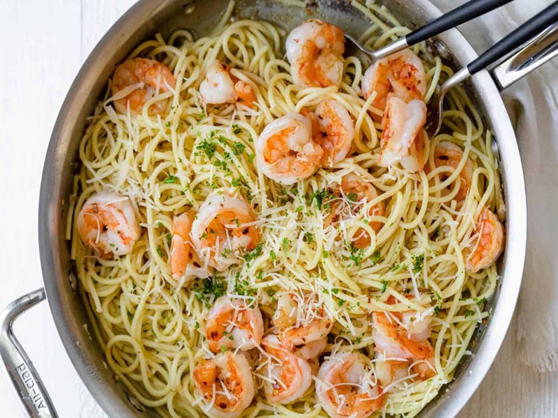 انواع غذا با میگو | چطور با میگو ماکارونی درست کنم؟