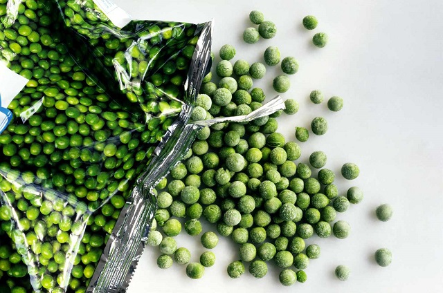 بستهبندی اصولی نخود سبز برای فریز کردن بستهبندی اصولی نخود سبز برای فریز کردن