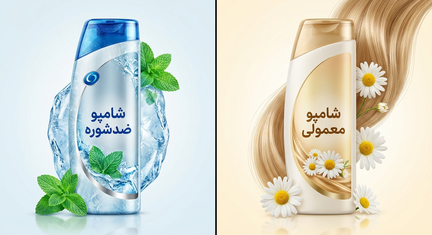 تفاوت شامپو ضد شوره و شامپو معمولی
