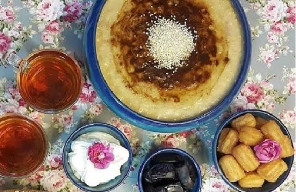 تزیین حلیم با کره داغ و طرح‌های هندسی